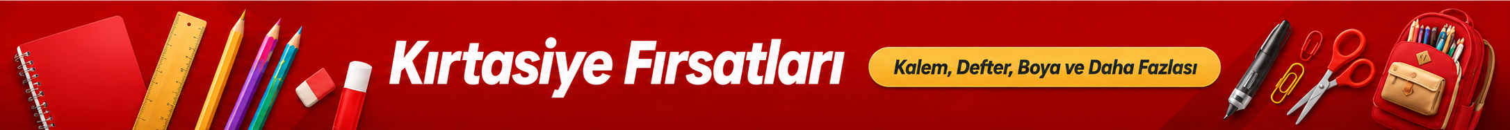 Kırtasiye fırsatları; kalem, defter, boya ve daha fazlası